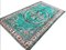 Vintage Turkish Modern Green Rug 3