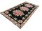 Antique Turkish Black Rose Pattern Kilim Rug, Image 3