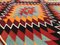 Antique Turkish Handmade Wool Nomadic Aztec Area Kilim Rug 3