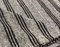 Antique Turkish Gray and Black Stripe Tribal Floor Kilim Rug 5
