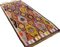 Bunter handgefertigter türkischer Vintage Kelim Teppich 1