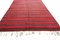 Turkish Red Striped Wool Kilim Rug 3