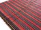 Turkish Red Striped Wool Kilim Rug, Image 4