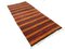 Grand Tapis Kilim Fait Main Orange Foncé 1