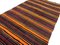 Grand Tapis Kilim Fait Main Orange Foncé 4