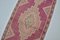 Turkish Handmade Faded Pink Runner Rug 5