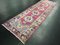 Turkish Faded Pink Oushak Runner Rug, Image 1