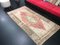 Turkish Faded Red-Gray Medallion Rug 3