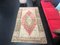 Turkish Faded Red-Gray Medallion Rug 1