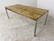 Mid-Century Italian Modernist Traverine & Chromed Metal Coffee Table, 1950s 10