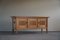 Mid-Century Solid Oak Low Sideboard, Denmark, 1950s 12