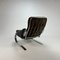 Scandinavian Chrome & Leather Cantilever Adjustable Lounge Chair, 1960s 7