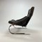 Scandinavian Chrome & Leather Cantilever Adjustable Lounge Chair, 1960s, Image 2