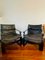 Vintage Swedish Black Leather Lounge Chairs by Åke Fribytter for Nelo Möbel, Set of 2 14