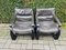 Vintage Swedish Black Leather Lounge Chairs by Åke Fribytter for Nelo Möbel, Set of 2 6