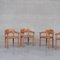 Mid-Century Esszimmerstühle aus massivem Kiefernholz von Rainer Daumiller, 4er Set 7