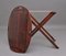 19th Century Mahogany Folding Butlers Tray on Stand, Set of 2 2