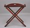 19th Century Mahogany Folding Butlers Tray on Stand, Set of 2, Image 4