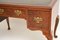Antique Edwardian Burr Walnut Leather Top Desk 4