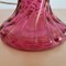 Art Nouveau Style Pink Hand Blown Glass Oil Lamp Electrified 3