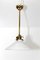 Art Deco Ceiling Lamp with Opal Glass Umbrella, 1920s 1