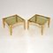Vintage Brass Faux Bamboo Side Coffee Tables, 1970s, Set of 2 7