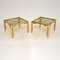 Vintage Brass Faux Bamboo Side Coffee Tables, 1970s, Set of 2, Image 1