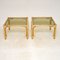 Vintage Brass Faux Bamboo Side Coffee Tables, 1970s, Set of 2 2