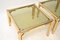 Vintage Brass Faux Bamboo Side Coffee Tables, 1970s, Set of 2 4