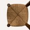Silla decorativa francesa baja de paja de junco de Charles Dudouyt, Imagen 2