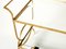 Gilded Metal Mirrored Glass Serving Trolley by Jean Royère, 1950 9