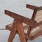 Silla de oficina de caña y teca de Pierre Jeanneret, Imagen 5