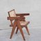 Chaise de Bureau en Jonc et Teck par Pierre Jeanneret 15