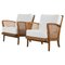 Armchairs with Viennese Wicker, 1950s, Set of 2 8