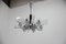 Art Deco Chandelier in Chrome, Wood and Sandblasted Glass, 1940s, Image 10