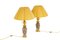 Satsuma Earthenware and Gilt Bronze Lamps, 1880s, Set of 2 1