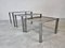 Tables Gigognes Vintage en Laiton et Chrome, 1970s 4