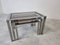 Tables Gigognes Vintage en Laiton et Chrome, 1970s 7