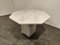Italian White Octagonal Marble Dining Table, 1970s 5