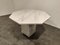 Italian White Octagonal Marble Dining Table, 1970s, Image 5