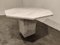 Italian White Octagonal Marble Dining Table, 1970s 2