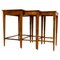 Art Deco Mahogany & Stained Birch Nesting Tables from NK Sweden, 1940s, Set of 3 1