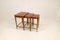 Art Deco Mahogany & Stained Birch Nesting Tables from NK Sweden, 1940s, Set of 3 5