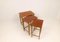 Art Deco Mahogany & Stained Birch Nesting Tables from NK Sweden, 1940s, Set of 3 11