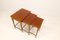 Art Deco Mahogany & Stained Birch Nesting Tables from NK Sweden, 1940s, Set of 3 6
