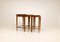 Art Deco Mahogany & Stained Birch Nesting Tables from NK Sweden, 1940s, Set of 3 3