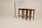 Art Deco Mahogany & Stained Birch Nesting Tables from NK Sweden, 1940s, Set of 3 19