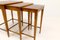 Art Deco Mahogany & Stained Birch Nesting Tables from NK Sweden, 1940s, Set of 3 8