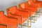 Chaises en Laiton et Velours Orange de Maison Jansen 8