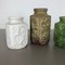 Fat Lava Multi-Color Pottery Vases from Scheurich, Germany, 1970s, Set of 3 15